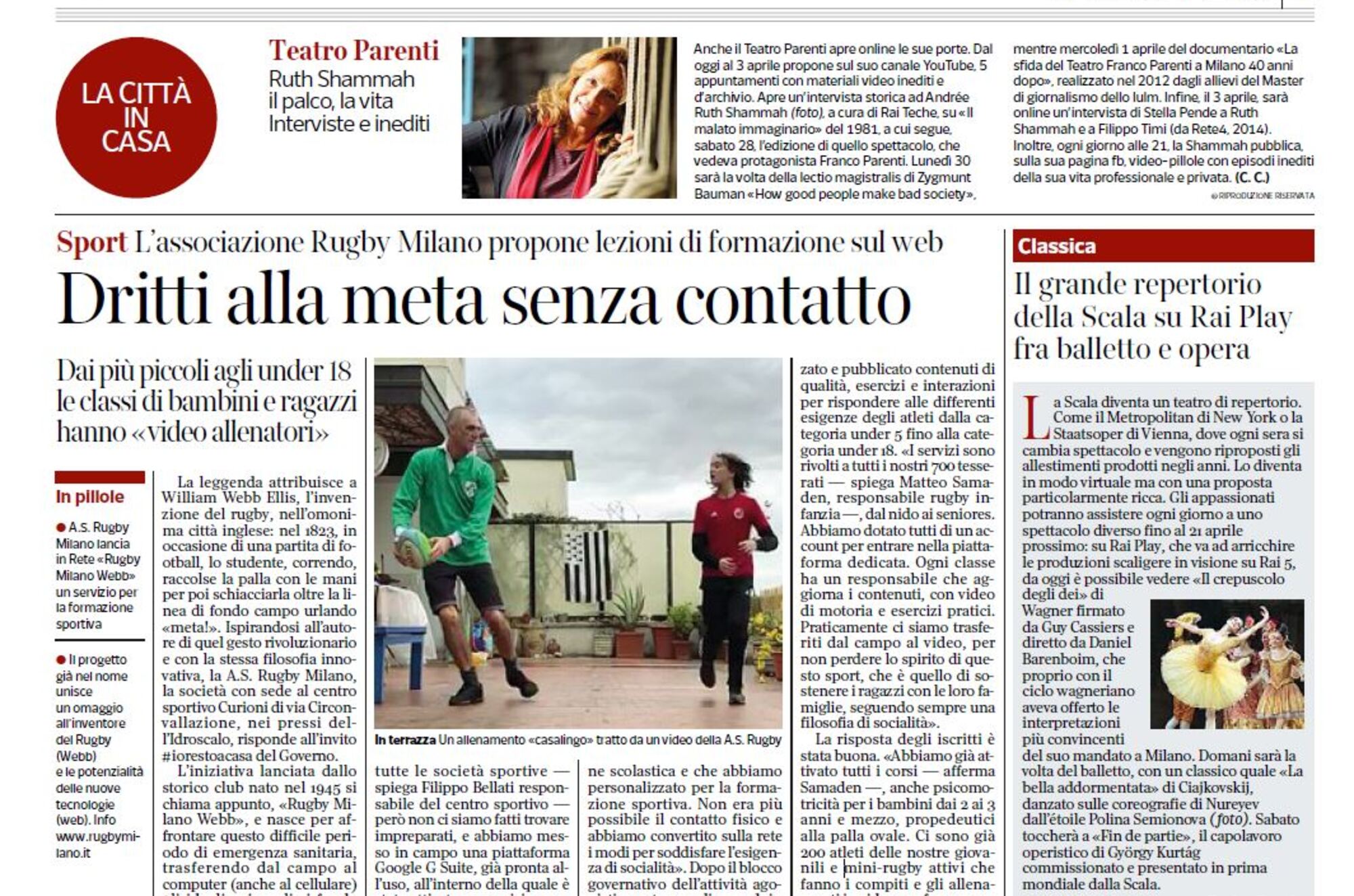 Corriere della Sera, 26/03/2020